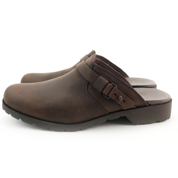 NWT Teva Authentic Delavina Mule Size 8 Brown Leather Clog - Picture 4 of 7